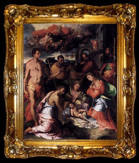framed  Perino Del Vaga Adoration of the Child, ta009-2